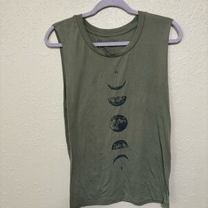 Fifth Sun Green Moon Phase Muscle Tank XL